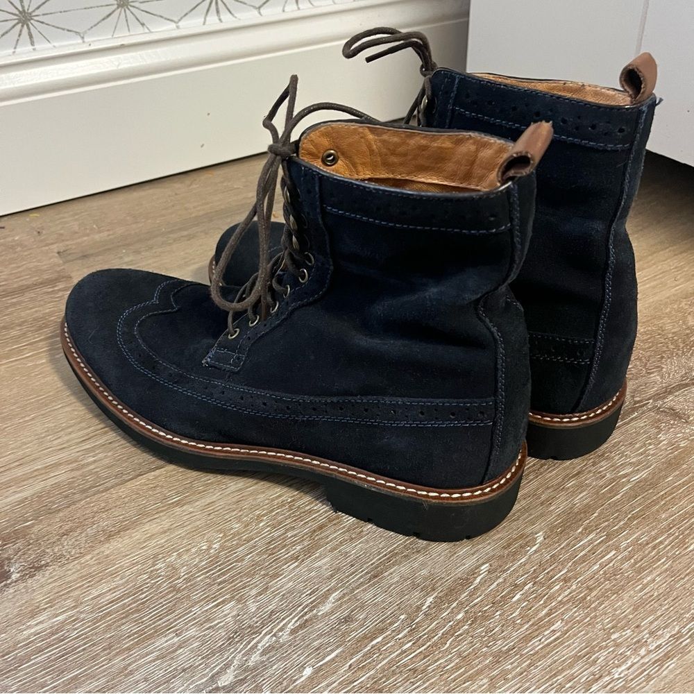 Jack Threads Blue Suede Boot - Picture 2 of 8